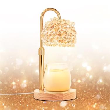 Imagem de LOFTEK Lâmpada Aquecedora De Velas Com Temporizador - Regulável - Altura Ajustável - Lâmpada Elétrica Aquecedora De Cera Derretida Com 2 Lâmpadas Para Aroma, Velas De Pote, Decoração Vintage Para S