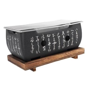 Imagem de Fogão para churrasco estilo japonês, caligrafia, caligrafia, aquecimento rápido, retangular, churrasqueira, acampamento, (M)