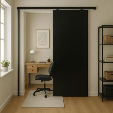 Imagem de Porta de Correr Laqueada Preta - Vanin Portas e Janelas, 210x90