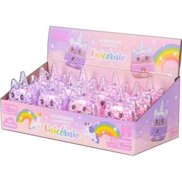 Imagem de Apontador com Depósito Decorado Unicórnio 1 Furo - 2 Modelos Display c
