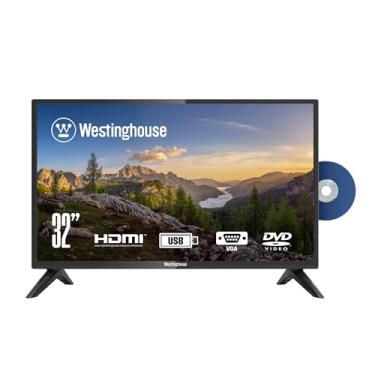 Imagem de Westinghouse TV de 32 polegadas com leitor de DVD embutido, LED HD 720p pequeno combo de DVD para televisão não inteligente com HDMI, USB e controles parentais, monitor para casa, cozinha ou trailer