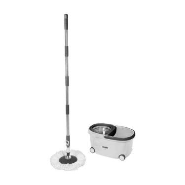Imagem de Rodo mop giratório com cesto em aço inox vonder