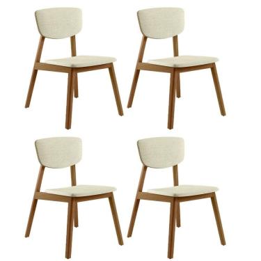 Imagem de Kit 04 Cadeiras De Jantar Bruna C03 Cor Caramelo