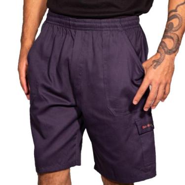 Imagem de Shorts Bermuda Masculino Elástico Sarja do P ao XG - juc men, Azul, GG