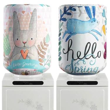 Imagem de Yangshine 2 Peças De Capa Protetora Contra Poeira Para Barril Dispensador Água Garrafa 5 Galões, Refrigerador Reutilizável À Prova Tecido, Protetor Móveis, Decoração Festa Páscoa, Escritório Em Casa