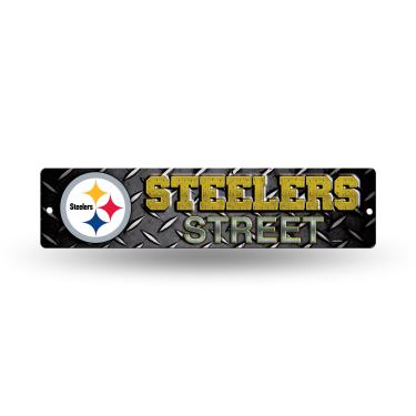 Imagem de Placa de rua de plástico NFL Pittsburgh Steelers 40,6 cm Decoração