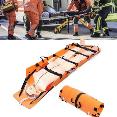 Imagem de Mantersortable Dobing Rescue Gasta, resgate de resgate ao ar livre Manter de volta, maca espessa macia, para hospital, locais esportivos, resgate de incêndio, com bolsa
