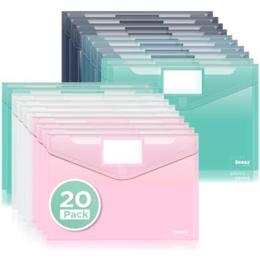Imagem de Sooez Pacote com 20 envelopes de plástico, A4 na moda