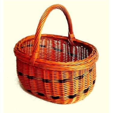 Imagem de Cesta de frutas de vime 32 x 28 x 25 cm envernizada