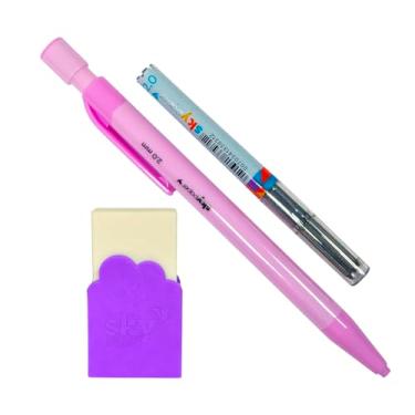 Imagem de Lapiseira Mecânica 2.0mm com Grafites Extra e Borracha Nuvem, Cores Pastel (Lilás)