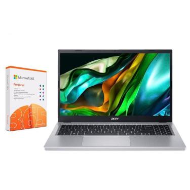 Imagem de Notebook Acer Aspire 3 Intel Core I3- N305 Série N, 8gb Ram Prata Bivolt