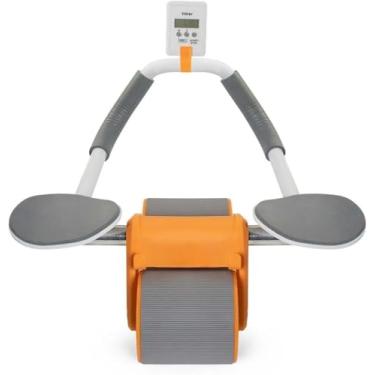 Imagem de Roda abdominal de recuperação automática com temporizador e almofada de assistência, adequada para iniciantes.