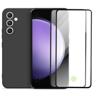 Imagem de Kit Capa Capinha Aveludada e 2 Películas de Vidro 3D Compatível Samsung Galaxy S23 FE - SMART E CASE