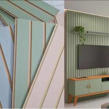 Imagem de Painéis Ripados autocolante (20, Verde)