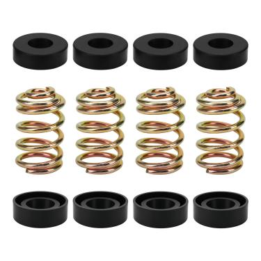 Imagem de 4 peças 283516 mola de assento de compressão e 6 peças 422127-4 capas de tampa – Compatível com assentos para cortadores de grama Gra-Shopper e Jo-hn Deere XD 1687915, 1688050, XD 1696777