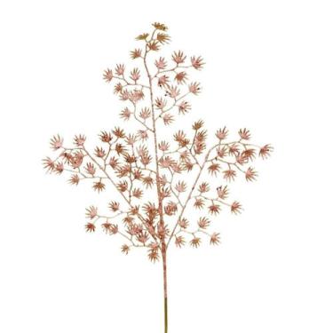 Imagem de Galho Multi Folhagem Natal Glitter Rosê Gold 80cm - Magizi - Yangzi