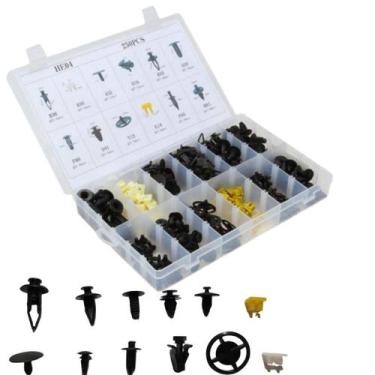 Imagem de Kit 250 Presilhas Grampos Carro Painel Parabarro Acabamentos - Geral