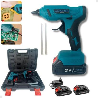 Imagem de Pistola Profissional de Cola Quente 2 Baterias Recarregável - Luatek, 