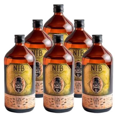 Imagem de Genérico, Gin Nacional NIB Sabor Pera Garrafa 1l 6 Unidades