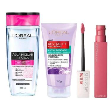 Imagem de LOréal Paris + Maybelline Kit - Água Micelar Bifásica + Gel de Limpeza