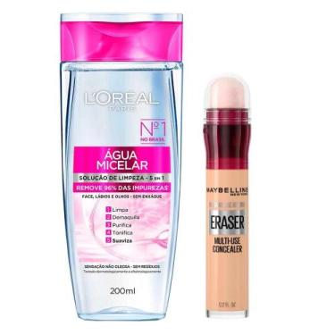 Imagem de LOréal Paris + Maybelline Kit - Água Micelar Solução de Limpeza + Corr