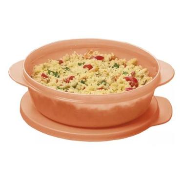 Imagem de Marmita Redonda Cristalwave Tupperware 1 litro, Pessego