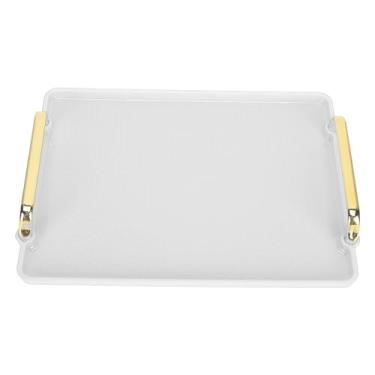 Imagem de Zhjvihx Bandeja Retangular, Armazenamento Arrumado de Textura Delicada Bordas Arredondadas de Toque Confortável Toque Em Bandejas de Plástico de Fundo Estável para Produtos de Beleza para Salões de