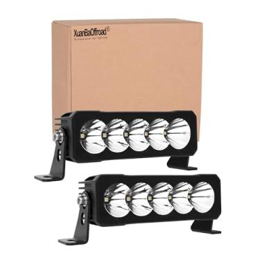 Imagem de 2 unidades de LED 15 cm 100 W barra de luz LED luzes de neblina para condução off-road 12 V 24 V para motocicletas, van, carroça, caminhão, caminhão, barco