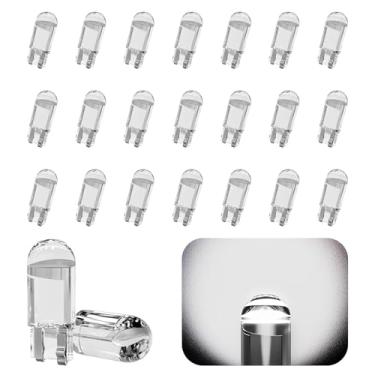 Imagem de QKYS Lâmpadas LED de carro 194 de 30 peças, super brilhantes 0,36 W 12 V T10 6000 K, lâmpadas interiores de 168 2825 W5W Wedge COB, universal para painel, mapa de cúpula de carro, luz de placa de