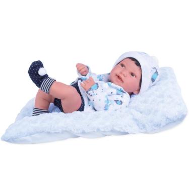 Imagem de Boneco Baby Reborn Anny Doll Menino Em Vinil Com Acessórios