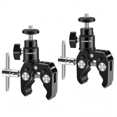 Imagem de Lanxire Suporte de câmera super braçadeira com mini cabeça esférica e parafuso de 1/10.2 cm-20 - para câmera DSLR, Ronin-M, Ronin MX, Insta360, Gopro, DJI Action - Carga máxima de 2 kg (2 peças)
