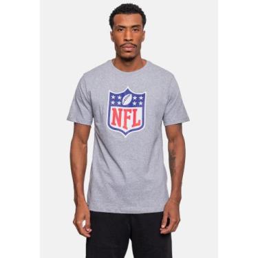 Imagem de Camiseta Masculina NFL Shield Cinza Mescla, G