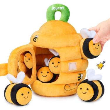 Imagem de Brinquedo para bebês JoyCat B2 Soft Baby Beehive com 5 abelhas sensori