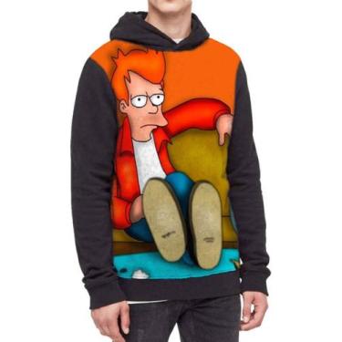 Imagem de Moletom Com Capuz Philip J. Fry Futurama Ref:699 - smoke, Preto, GG