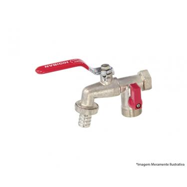 Imagem de Torn Esf Metal Saida Maq Lav 1/2X3/4X3/4 Blister