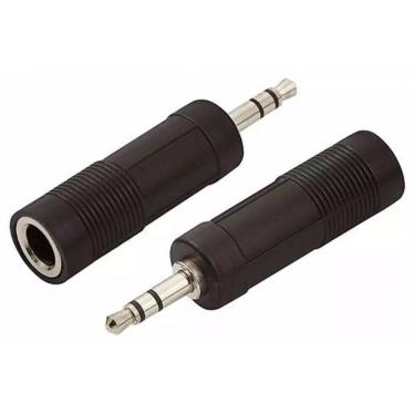 Imagem de Adaptador Conector P2 Macho P10 Femea Estereo Microfone