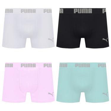 Imagem de Kit 4 Cuecas Puma Boxer Sem Costura Masculina