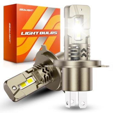 Imagem de SEALIGHT Lâmpadas H4/9003, 39000LM Lâmpada de condução H4 super brilhante, 6500K branco 9003 faróis de neblina de halogêneo, Canbus Ready Direct Fit, Plug-N-Play, pacote com 2