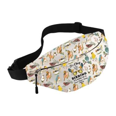 Imagem de MBMSO Pochete de pássaros, presentes para observadores de pássaros, presentes para amantes de pássaros, para entusiastas de pássaros, ornitólogos, bolsa de cintura para pássaros, Birding WB, Large