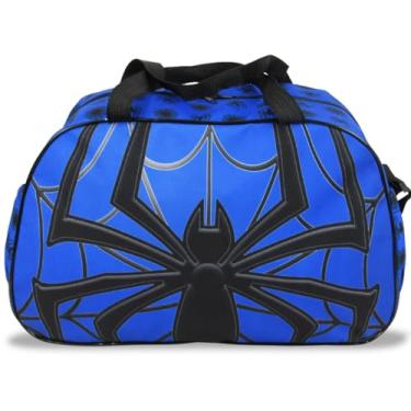Imagem de Bolsa Infantil Spider Man Azul com Alça Tiracolo | Bolsa Sacola para Passeio e Viagem