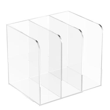 Imagem de ZJRDYYK Suporte de arquivo de acrílico transparente, classificador de arquivos de mesa, organizador vertical de pasta de arquivos para livros, envelopes, correio, documentos, caderno, fichário, bolsa