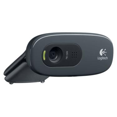 Imagem de Web Cam Logitech C270 Hd 720p 3 Megapixels Com Microfone Cor Chumbo E Preto