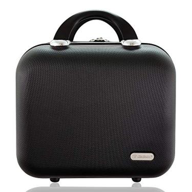 Imagem de Frasqueira Necessarie de Viagens Grande de mão ABS Rígida Fechamento em Ziper com Organizador Interno (Preto)