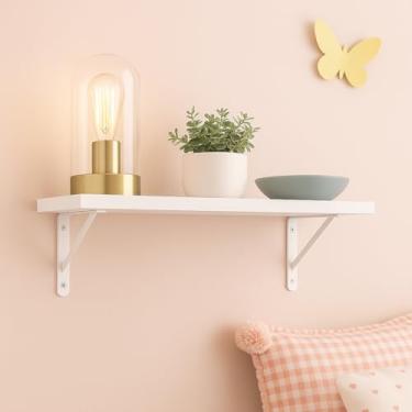 Imagem de Prateleira Tampo mesa Mdf 15mm Branco 60x40cm Mão Francesa Decoração Cozinha Sala