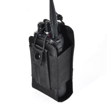 Imagem de TWAYRDIO Molle Bolsa com suporte para coldre de rádio para cinto tático, capa universal de rádio bidirecional para Walkie Talkies de mão Baofeng Yaesu Icom Motorola Kenwood Quansheng