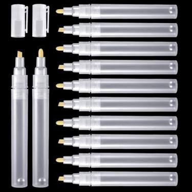 Imagem de Sepamoon Conjunto de 12 canetas vazias preenchíveis de 3 mm e 6 mm, canetas de tinta recarregáveis, marcadores de tinta de ponta fina para retoque de desenho de papel grafite