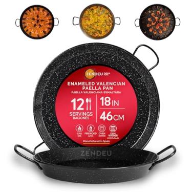 Imagem de ZENDEU Forma de paella esmaltada (aço carbono, 18 pol. - 46 cm (12 porções))