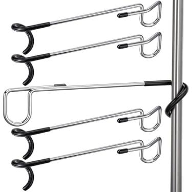 Imagem de Ripeng 4 pacotes de ganchos para alimentador de pássaros, cabide de planta de jardim de extremidade única para pendurar comedouros de pássaros, lanterna, ganchos de aço inoxidável, suporte de parede