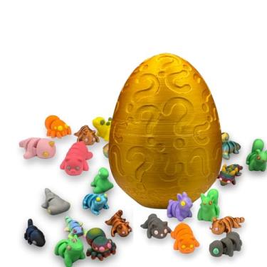 Imagem de 10 + 2 PCS Mystery Mini 3D Printed Animals in Surprise Eggs – Articulated 3D Prints, 3D Printer Animals, Mini 3D Printed Stuff 3-D Printed Collectibles (10 + 2 Extra Pieces Pack) (10)