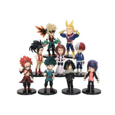 Imagem de Coleção de brinquedos de figuras de anime My Hero Academia 9 unidades de 8 a 10 cm